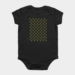 Chess Logo in Black, White and Yellow Pattern Baby Bodysuit